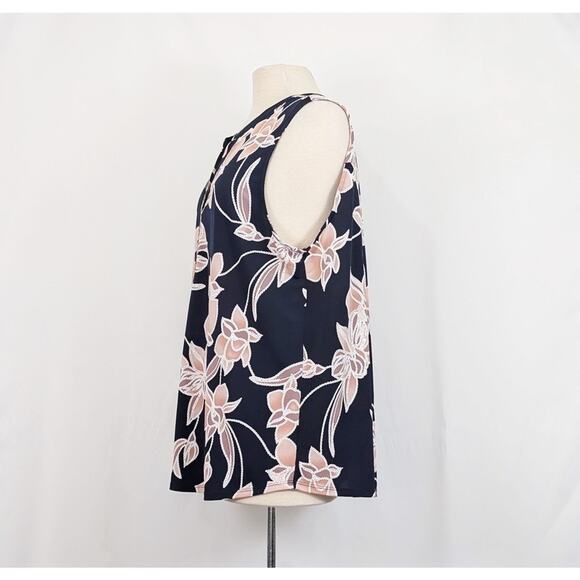 Papermoon Top Stitch Fix Blue Floral Clementa Textured Knit Women's Size 1X - Picture 3 of 6